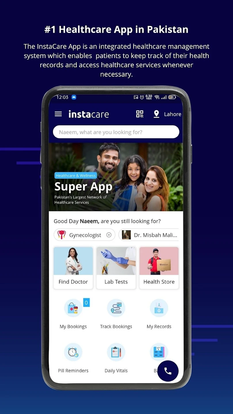 InstaCare: Super Health App
